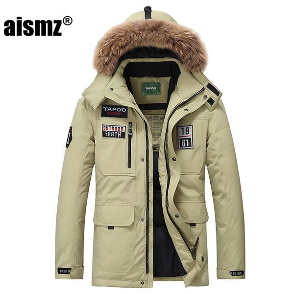 aismz mens down coats polyester winter jackets thick casual outerwear windproof handsome warm regular parkas and coats hooded, Black
aismz mens down coats polyester winter jackets thick casual outerwear windproof handsome warm regular parkas and coats hooded, Black