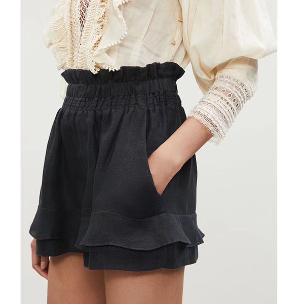 griddy linen shorts white black fashion shorts with pockets elastic waist ruffled hem for woman grade quality
griddy linen shorts white black fashion shorts with pockets elastic waist ruffled hem for woman grade quality