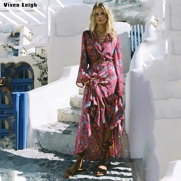 viven leigh 2018 summer boho dress women set vintage positioning peacock print blouse and maxi skirts 2 pieces sets dress suit, Gray
viven leigh 2018 summer boho dress women set vintage positioning peacock print blouse and maxi skirts 2 pieces sets dress suit, Gray