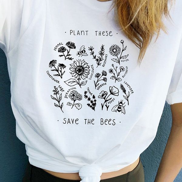 унисекс причинная harajuku футболки сохранить пчелами футболки хлопок wildflower graphic tees женщина unisex одежда, White
унисекс причинная harajuku футболки сохранить пчелами футболки хлопок wildflower graphic tees женщина unisex одежда, White