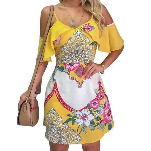 women sling dress ladies printed dresses ladies summer female beach holiday dress female v-neck ruffles woman's, Black;gray
women sling dress ladies printed dresses ladies summer female beach holiday dress female v-neck ruffles woman's, Black;gray