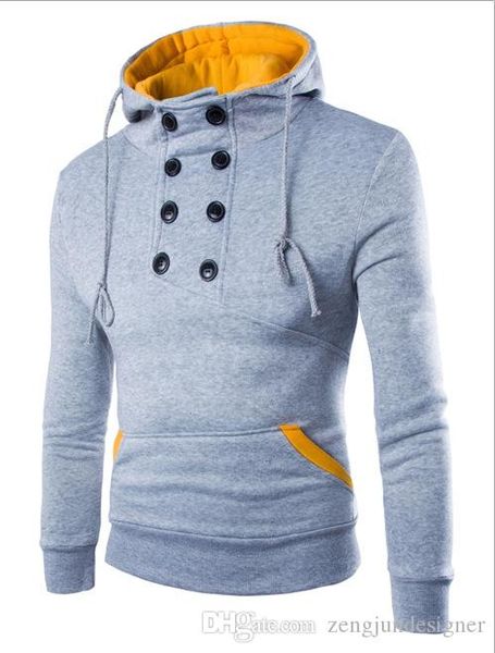 mens autumn designer hoodies pullover long sleeve solid color double breasted fashion style cool homme clothing, Black
mens autumn designer hoodies pullover long sleeve solid color double breasted fashion style cool homme clothing, Black