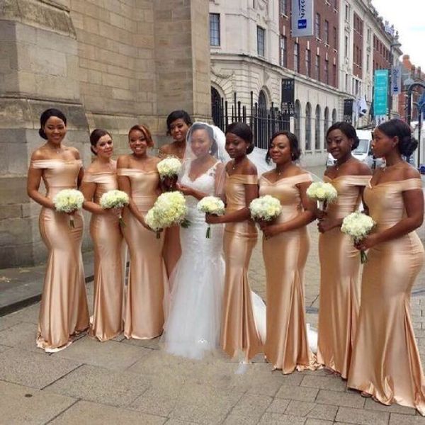 charming gold african bridesmaid dresses with short sleeves off the shoulder elastic satin party prom dress gowns robes de demoisel, White;pink
charming gold african bridesmaid dresses with short sleeves off the shoulder elastic satin party prom dress gowns robes de demoisel, White;pink