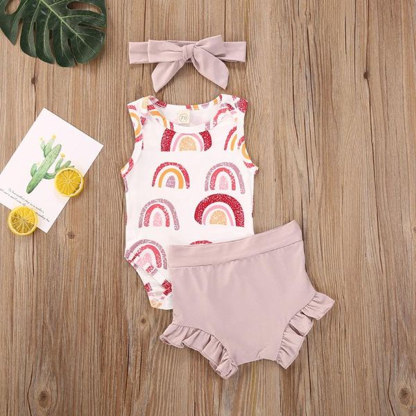 newborn infant baby girl clothes set rainbow boy clothes sleeveless floral romper shorts headband 3 pcs summer girls outfits set, White
newborn infant baby girl clothes set rainbow boy clothes sleeveless floral romper shorts headband 3 pcs summer girls outfits set, White