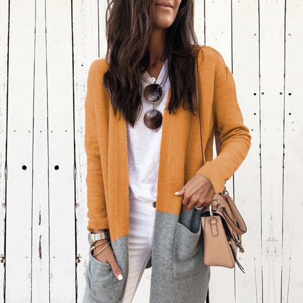 female cardigan sweaters autumn knitted loose women's cardigans patchwork long sleeve jumper rk, White
female cardigan sweaters autumn knitted loose women's cardigans patchwork long sleeve jumper rk, White
