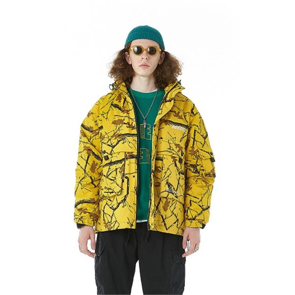 men's hooded cotton jacket fashion original yellow print casual baseball wear outdoor sportswear mens winter coats and jackets, Black
men's hooded cotton jacket fashion original yellow print casual baseball wear outdoor sportswear mens winter coats and jackets, Black