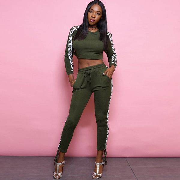 two piece set crop lounge pants lace up matching outfits women tracksuit suit loungewear ensemble club autumn winter, Gray
two piece set crop lounge pants lace up matching outfits women tracksuit suit loungewear ensemble club autumn winter, Gray