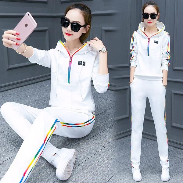 casual spring tracksuit rainbow edge stitching sweatshirts casual suit women clothing 2 piece set +pants sporting suit female quality, Gray
casual spring tracksuit rainbow edge stitching sweatshirts casual suit women clothing 2 piece set +pants sporting suit female quality, Gray