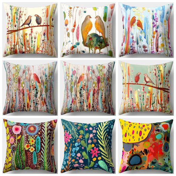 45x45cm bird oil painting polyester cushion cover plant flower pillow case home decorative pillows cover for sofa car
45x45cm bird oil painting polyester cushion cover plant flower pillow case home decorative pillows cover for sofa car