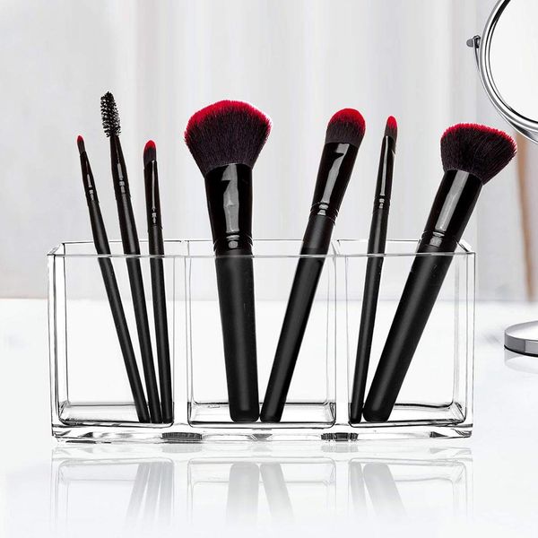 1pc acrylic long handle makeup brush storage box 3 holes transparent makeup brushes bathroom tool storage case holder organizer
1pc acrylic long handle makeup brush storage box 3 holes transparent makeup brushes bathroom tool storage case holder organizer