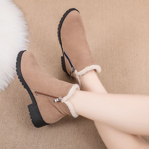 women snow boots winter keep warm plus velvet ankle boots women warm short booties ladies non-slip fashion zipper u11-25, Black
women snow boots winter keep warm plus velvet ankle boots women warm short booties ladies non-slip fashion zipper u11-25, Black