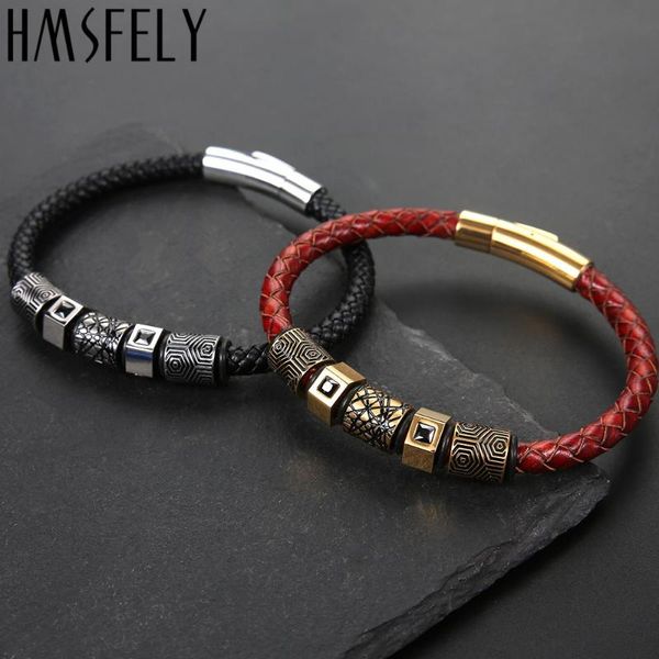 hmsfely men leather bracelet titanium stainless steel beads charm bracelets bangles jewelry for men clasp, White
hmsfely men leather bracelet titanium stainless steel beads charm bracelets bangles jewelry for men clasp, White