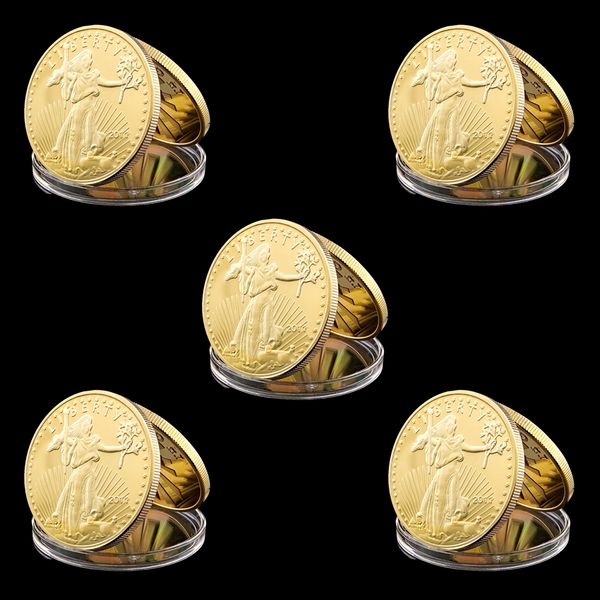 5pcs usa american gold plated crafts collectibles coin liberty eagle commemorative art craft for business gift
5pcs usa american gold plated crafts collectibles coin liberty eagle commemorative art craft for business gift