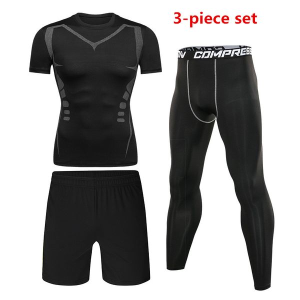 3pcs / set men's tracksuit gym fitness compression sport suit clothes running jogging sport wear tight quick dry running sets, Black;blue
3pcs / set men's tracksuit gym fitness compression sport suit clothes running jogging sport wear tight quick dry running sets, Black;blue