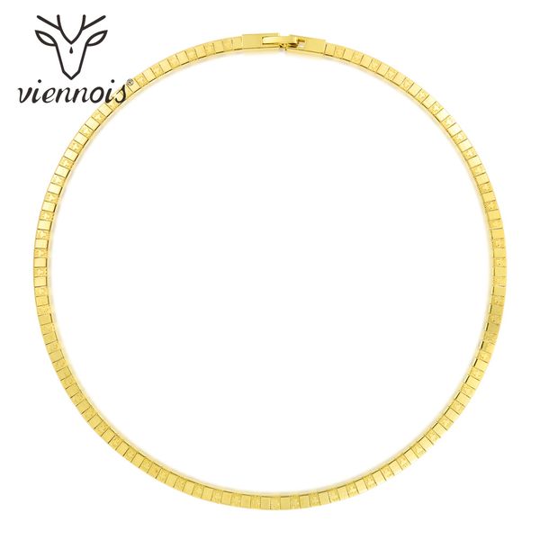 viennois luxury gold color geometric choker torques necklaces for women party wedding necklaces, Silver
viennois luxury gold color geometric choker torques necklaces for women party wedding necklaces, Silver