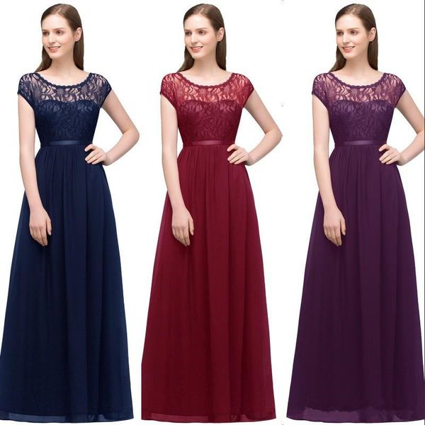 elegant lace chiffon bridesmaid dresses for 2019 weddings a line cap sleeve sheer jewel neck long party guest dress vestido longo cps831, White;pink
elegant lace chiffon bridesmaid dresses for 2019 weddings a line cap sleeve sheer jewel neck long party guest dress vestido longo cps831, White;pink