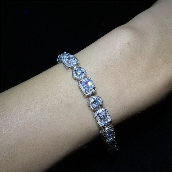 luxury designer hip hop white gold iced out zircon bracelets cz tennis bracelets for women/men party jewelry gift, Black
luxury designer hip hop white gold iced out zircon bracelets cz tennis bracelets for women/men party jewelry gift, Black