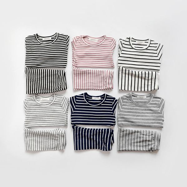 cotton full sleeve ribbed striped boys sleepwear kids 2pcs pyjamas children baby girls pajamas pijama autumn infantil pijamas, White
cotton full sleeve ribbed striped boys sleepwear kids 2pcs pyjamas children baby girls pajamas pijama autumn infantil pijamas, White