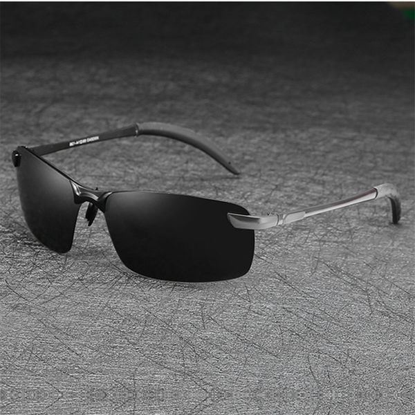 sunglasses men polarized driving sun glasses male driver classic rimless metal glasses uv400 night vision goggles, White;black
sunglasses men polarized driving sun glasses male driver classic rimless metal glasses uv400 night vision goggles, White;black