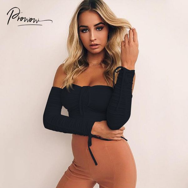 prowow fashion slash neck women crop solid black female long sleeves comfortable women clothes ladies party club, White
prowow fashion slash neck women crop solid black female long sleeves comfortable women clothes ladies party club, White