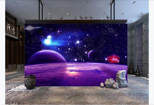 p custom wallpaper 3d stereo universe starry sky mural children's bedroom background wall papers painting papel de parede