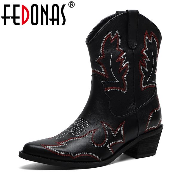 fedonas women fashion mid-calf boots pointed toe print winter warm western boots high heeled genuine leather casual shoes woman, Black
fedonas women fashion mid-calf boots pointed toe print winter warm western boots high heeled genuine leather casual shoes woman, Black