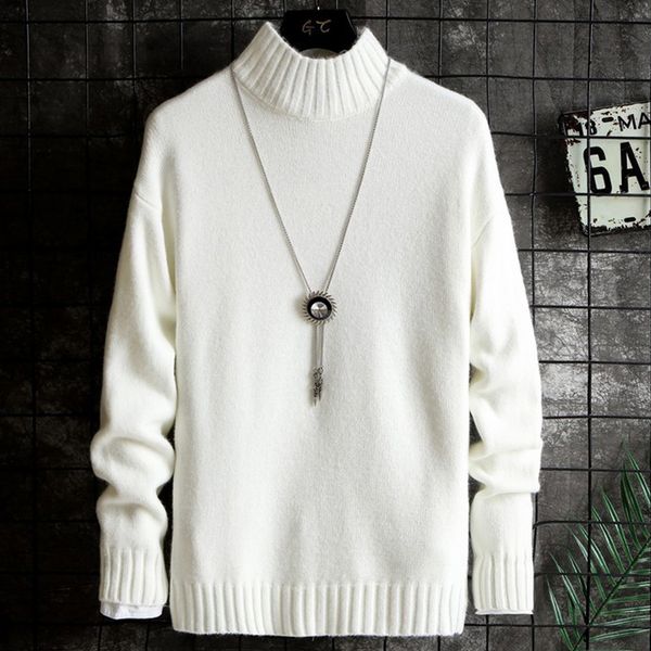 men's sweaters korean style men high neck casual sweater round long sleeve knitwear solid color autumn winter leisure 3xl, White;black
men's sweaters korean style men high neck casual sweater round long sleeve knitwear solid color autumn winter leisure 3xl, White;black