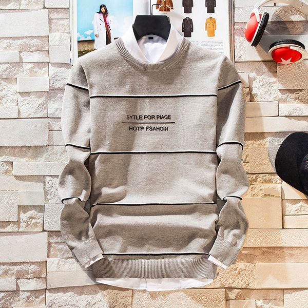 2019 new autumn winter handsome men's christmas sweaters slim fit fashion pullover men striped keep warm male knitted sweater, White;black
2019 new autumn winter handsome men's christmas sweaters slim fit fashion pullover men striped keep warm male knitted sweater, White;black