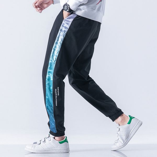 streetwear men's pants side patchwork pantalones hombres elastic waist black green gray m-3xl trousers
streetwear men's pants side patchwork pantalones hombres elastic waist black green gray m-3xl trousers