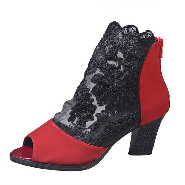 35-43 mesh peep toe sandals heels single shoes women summer shoes in europe and america 2019 spring gauze fetish high heels, Black
35-43 mesh peep toe sandals heels single shoes women summer shoes in europe and america 2019 spring gauze fetish high heels, Black