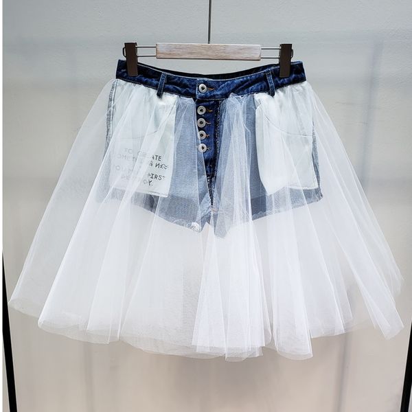 deat 2020 new summer fashion casual mesh fluffy skirt slim patchwork printing pocket denim shorts women sb751, Blue
deat 2020 new summer fashion casual mesh fluffy skirt slim patchwork printing pocket denim shorts women sb751, Blue