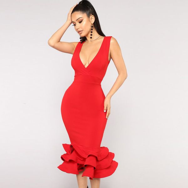 summer tight bodycon dress women v-neck vest tank cascading ruffle sleeveless solid evening party dresses ladies red vestido, Black;gray
summer tight bodycon dress women v-neck vest tank cascading ruffle sleeveless solid evening party dresses ladies red vestido, Black;gray