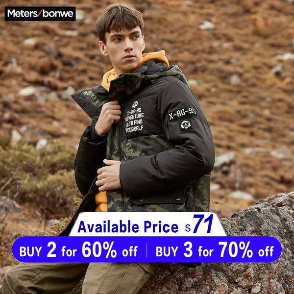 metersbonwe 2019 thick down jacket men winter warm down coat camouflage handsome fashion hooded man coat outwear, Black
metersbonwe 2019 thick down jacket men winter warm down coat camouflage handsome fashion hooded man coat outwear, Black