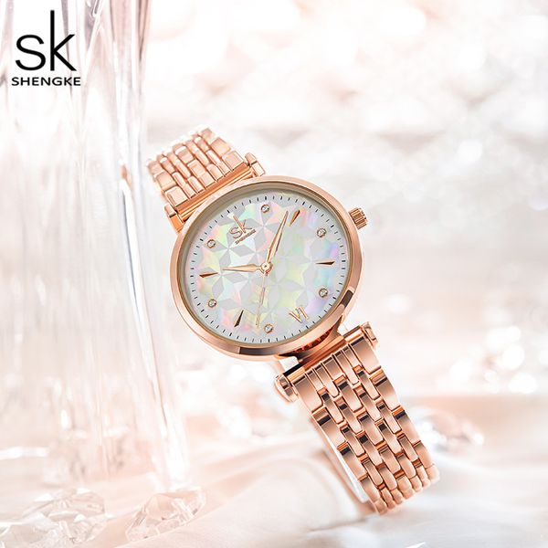 shengke bracelet women watch rosegold wristwatch gift for women original design watch, Slivery;brown
shengke bracelet women watch rosegold wristwatch gift for women original design watch, Slivery;brown