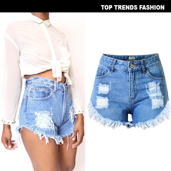 new high waist bodycon denim ripped hole short jeans mini club dj dance shorts plus size, Blue
new high waist bodycon denim ripped hole short jeans mini club dj dance shorts plus size, Blue