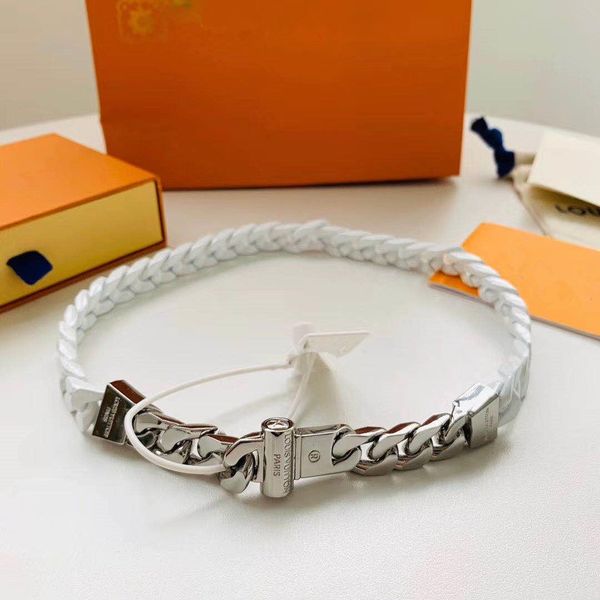 2020 french designed luxury hip hop street men and women bracelets sculpture ceramics monogram inscription splicing necklace jewelry, Silver
2020 french designed luxury hip hop street men and women bracelets sculpture ceramics monogram inscription splicing necklace jewelry, Silver