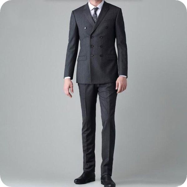 2piece grey men suits peaked lapel double breasted skinny man blazer formal business jacket custom made costume homme terno masculino, Black;gray
2piece grey men suits peaked lapel double breasted skinny man blazer formal business jacket custom made costume homme terno masculino, Black;gray