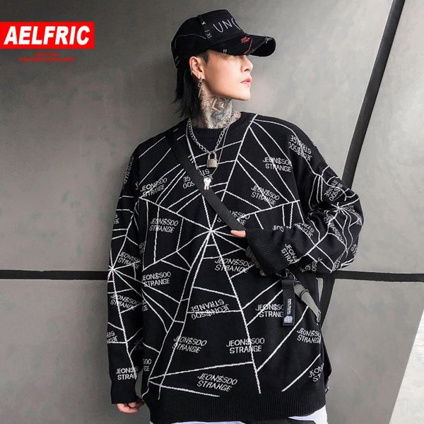 aelfric hip hop knitted mens sweater autumn winter 2019 harajuku streetwear fashion ripped casual cotton male pullover outwear, White;black
aelfric hip hop knitted mens sweater autumn winter 2019 harajuku streetwear fashion ripped casual cotton male pullover outwear, White;black