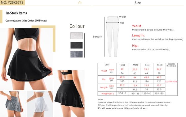 sports wear riding boxing aerobic training wholesale womens fitness workout elastic waist black grey white yoga skirt, White;red
sports wear riding boxing aerobic training wholesale womens fitness workout elastic waist black grey white yoga skirt, White;red
