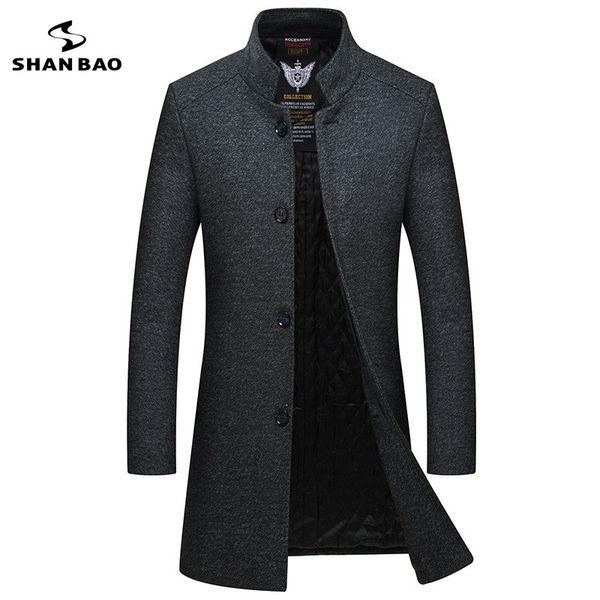 2018 winter new style men's slim woolen coat luxury thick warm single-breasted stand collar business casual coat, Black
2018 winter new style men's slim woolen coat luxury thick warm single-breasted stand collar business casual coat, Black