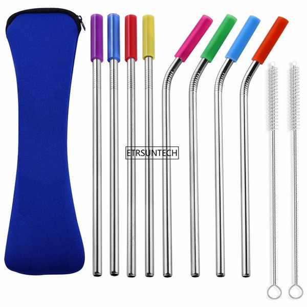 8pcs 10.5" long stainless steel reusable straws for 20oz 30oz tumbler mugs mason jar with silicone tips & cleaning brush
8pcs 10.5" long stainless steel reusable straws for 20oz 30oz tumbler mugs mason jar with silicone tips & cleaning brush