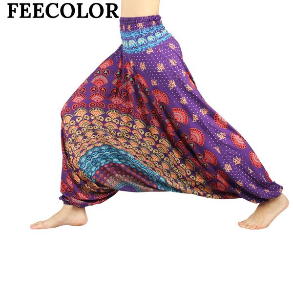 feecolor women's casual harem pants elastic waist hippie bohemian belly dance yoga wide leg jumpsuit, Black;red
feecolor women's casual harem pants elastic waist hippie bohemian belly dance yoga wide leg jumpsuit, Black;red