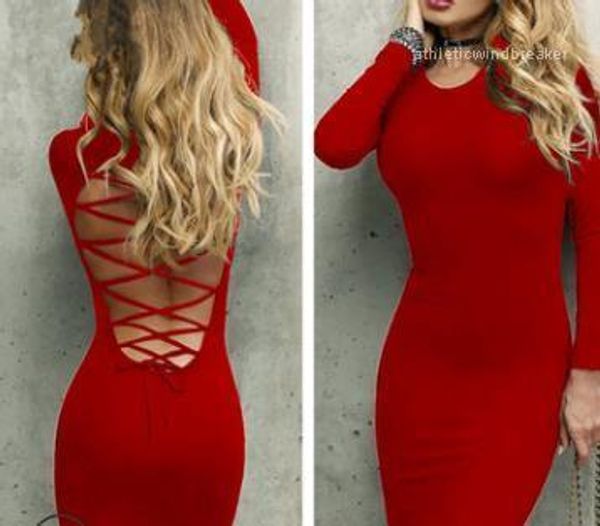 dresses women clothes summer spring long sleeved party bodycon dress solid color back bandage designer, White;black
dresses women clothes summer spring long sleeved party bodycon dress solid color back bandage designer, White;black