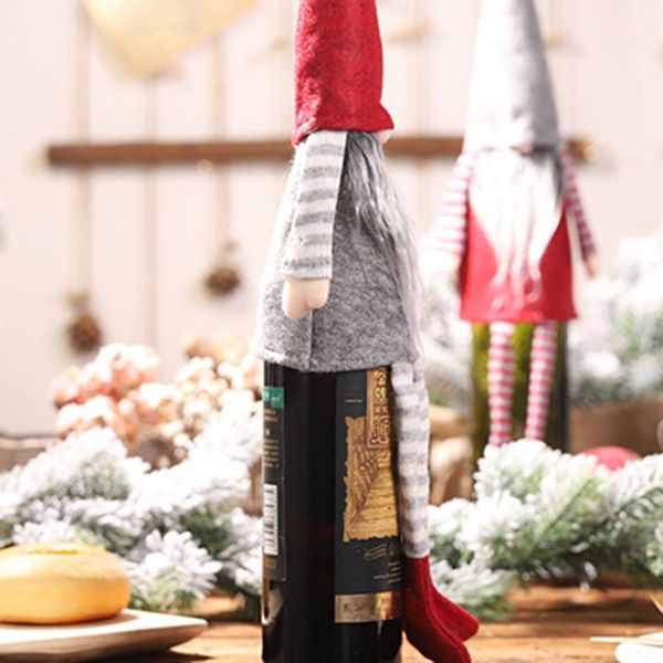 christmas decorations dining table wine bottle decoration faceless doll hanging legs bottle cover small decorations removable
christmas decorations dining table wine bottle decoration faceless doll hanging legs bottle cover small decorations removable