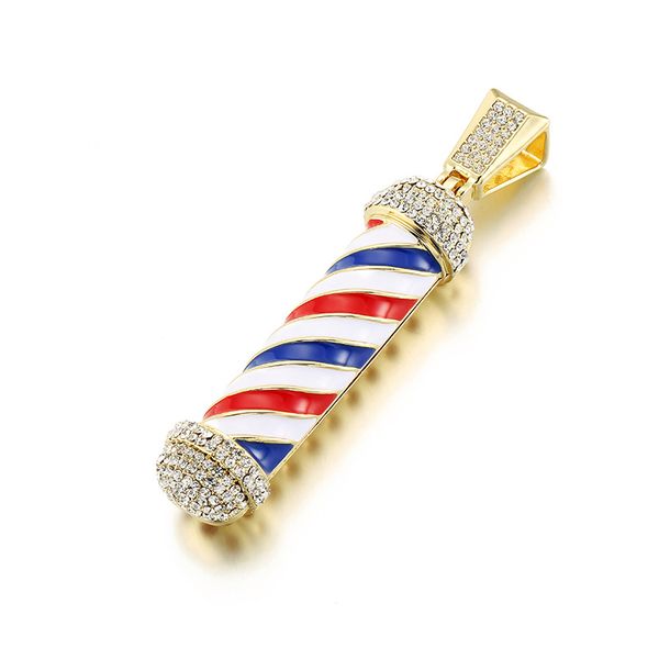 men black badge red white blue colorful rotating column pendant iced out crystal gold/silver charm necklace hip hop jewelry
men black badge red white blue colorful rotating column pendant iced out crystal gold/silver charm necklace hip hop jewelry