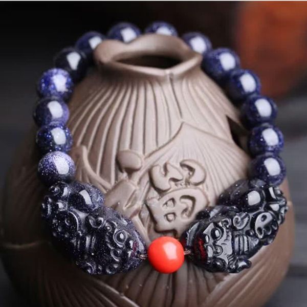 10 beaded jewelry blue sand both brave troops millimeter single circle bracelet men and women fund crystal ornaments pandora charm bracelet, Black
10 beaded jewelry blue sand both brave troops millimeter single circle bracelet men and women fund crystal ornaments pandora charm bracelet, Black