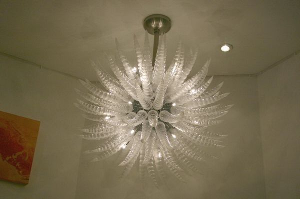 Modern Murano Glass Ceiling Flush Mounted Lighting Fixture Dale Chihuly Style Hand Blown Glass Crystal Ceiling