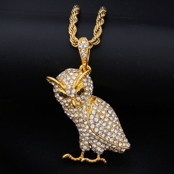 micro inlaid zircon owl alloy pendant necklaces crystal animal charm necklace stainless steel twist chain mens designer jewelry, Silver
micro inlaid zircon owl alloy pendant necklaces crystal animal charm necklace stainless steel twist chain mens designer jewelry, Silver