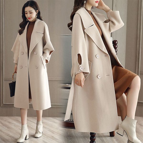 autumn winter woolen coat female 2020 new fashion double breasted woolen women coats female jacket with belt, Black
autumn winter woolen coat female 2020 new fashion double breasted woolen women coats female jacket with belt, Black