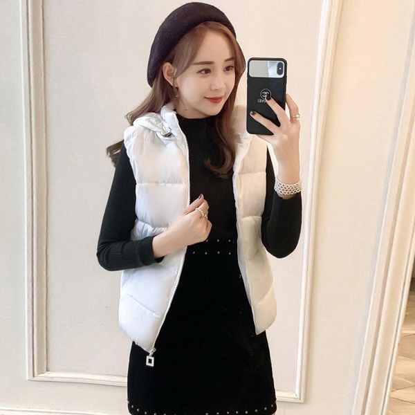 hooded vest cotton winter short jacket coat vest 5 colors fashion women warm solid short large ultra-thin lightweight youth, Black;white
hooded vest cotton winter short jacket coat vest 5 colors fashion women warm solid short large ultra-thin lightweight youth, Black;white